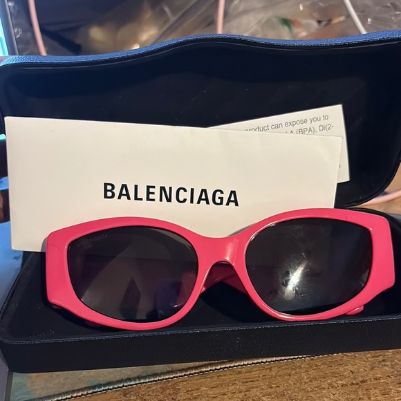 Balenciaga Pink Oversized Sunglasses - Picture 1 of 6